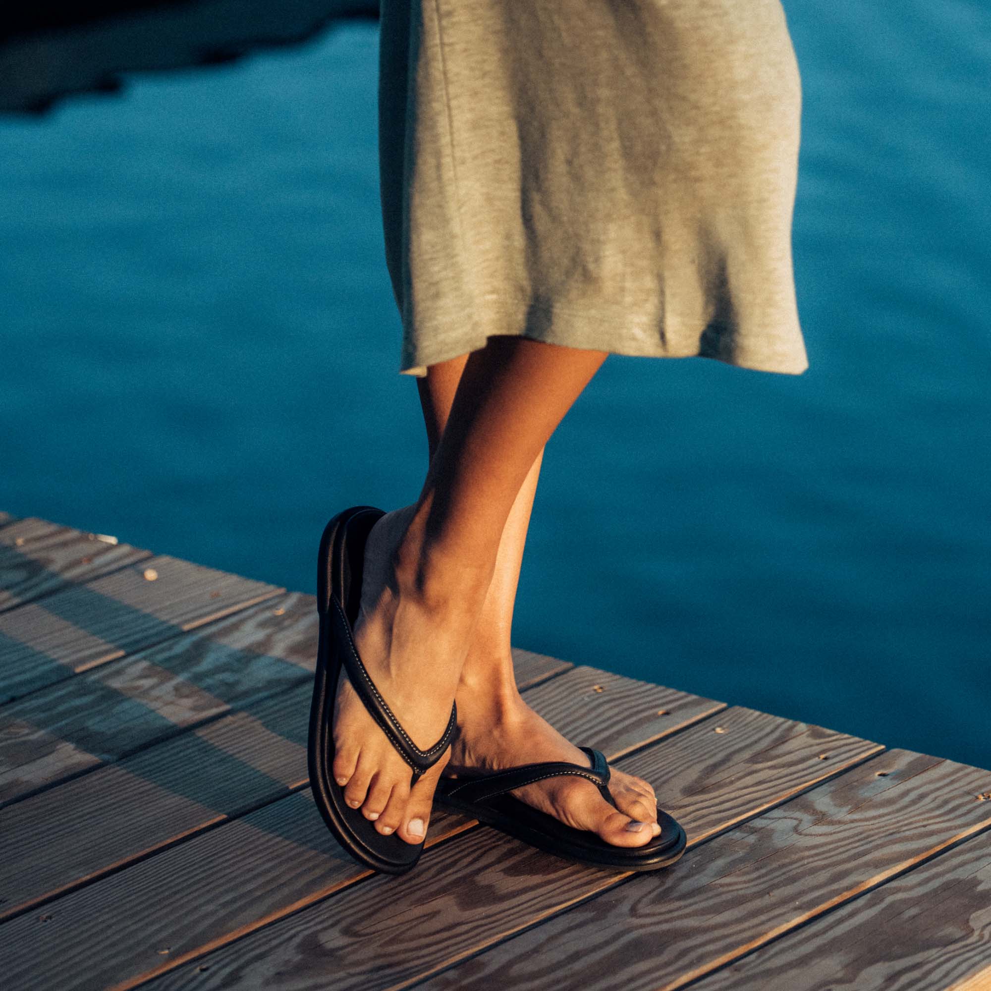 OLUKAI Tiare Women's Strappy Sandals, Premium Leather & Stylish Design, All Day Comfort & Support, black OLUKAI Tiare Women's Strappy Sandals, Premium Leather & Stylish Design, All Day Comfort & Support, black