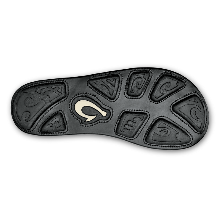 OluKai Mea Ola Black Men s Leather Beach Sandals OluKai UK