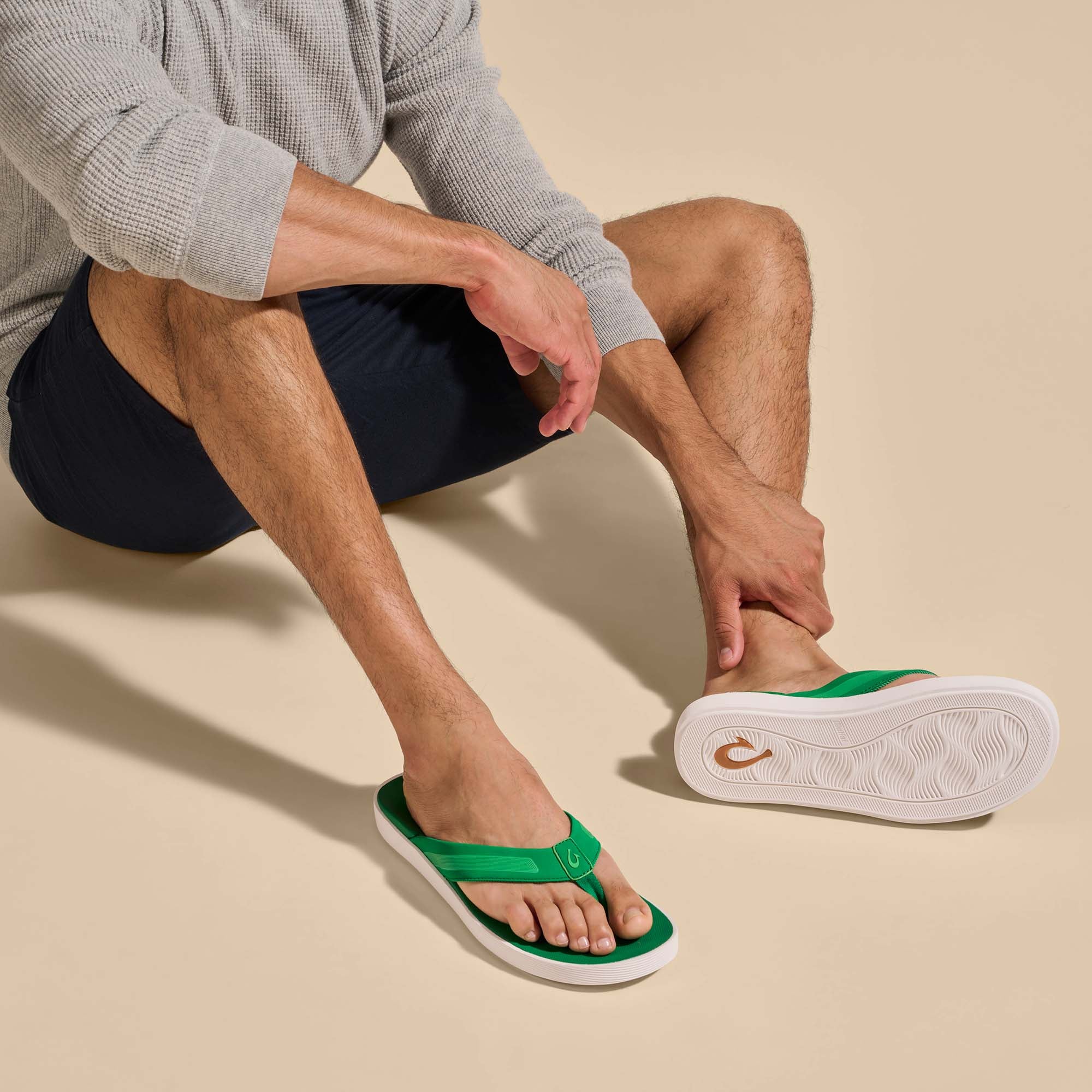 Leeward Men s Beach Sandals Bamboo OluKai OluKai UK