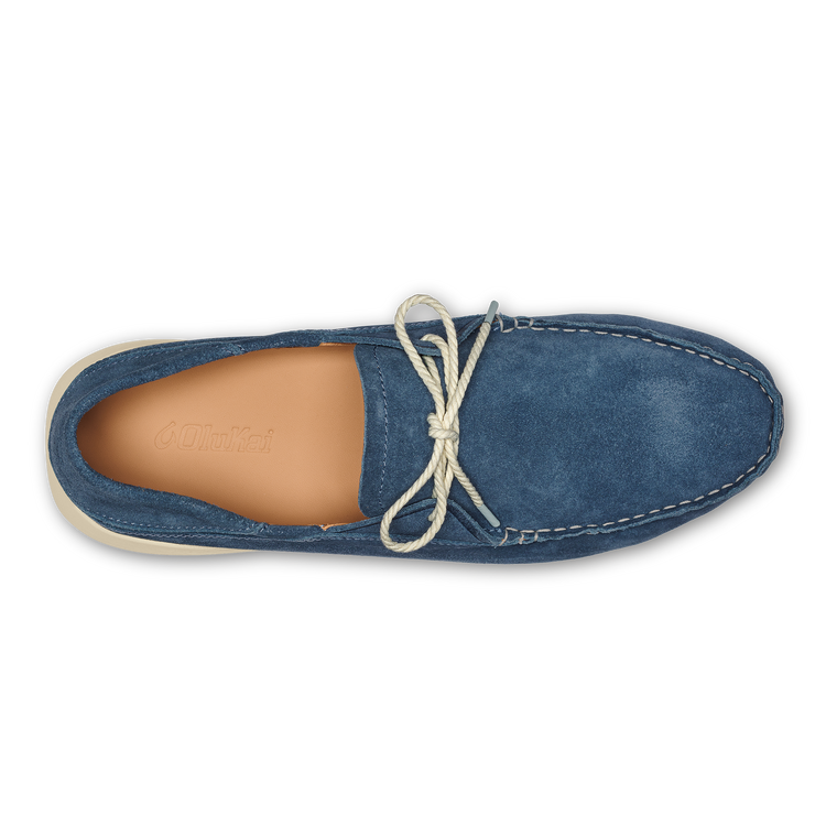 Ka a Driver Men s Italian Suede Shoes Channel Blue OluKai OluKai UK