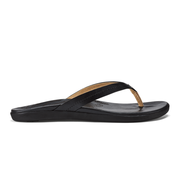 Olukai black sandals sales