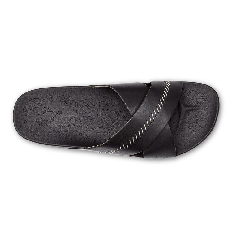 Kipe a Olu Women s Slide Sandals Black OluKai OluKai UK