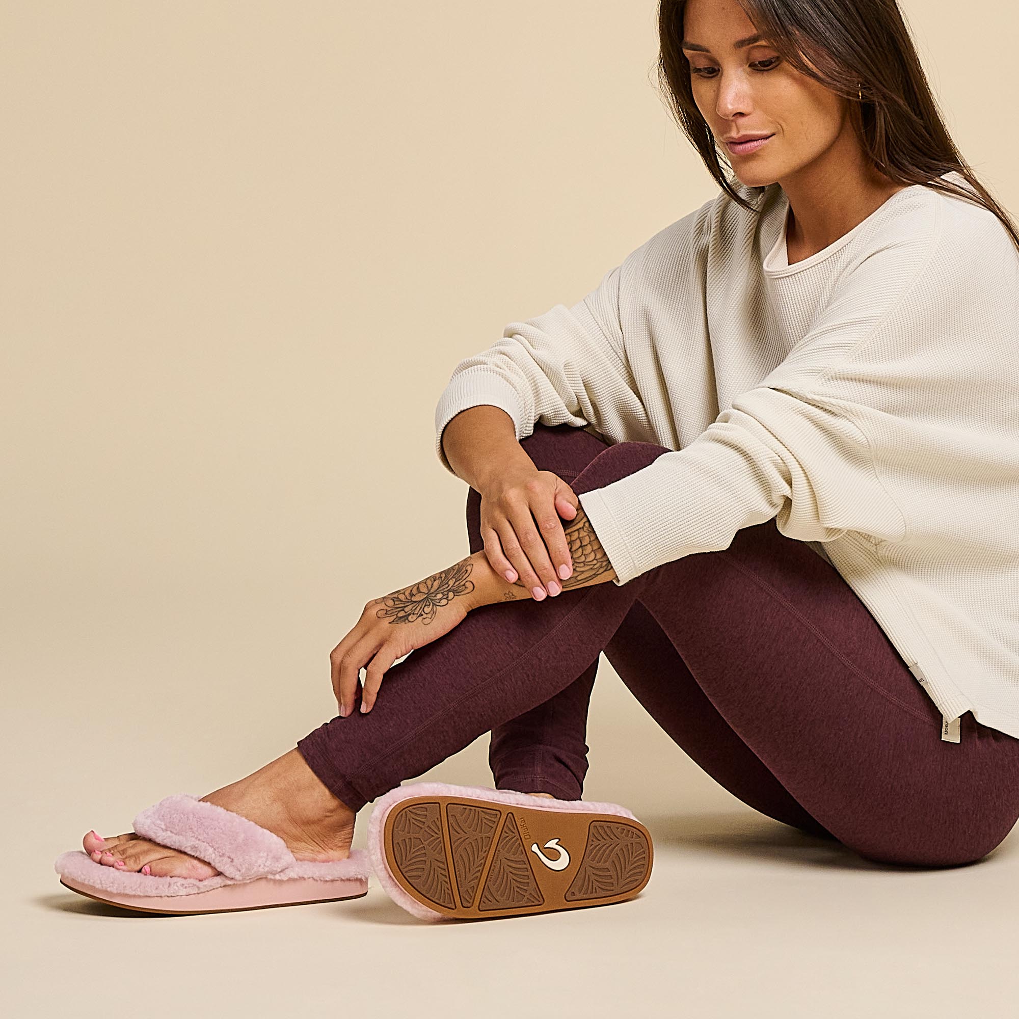 K pe a Heu Women s Flip Flop Slippers Pink Clay OluKai OluKai UK