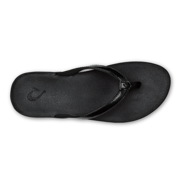 Puawe Women s Beach Sandals Black OluKai OluKai UK
