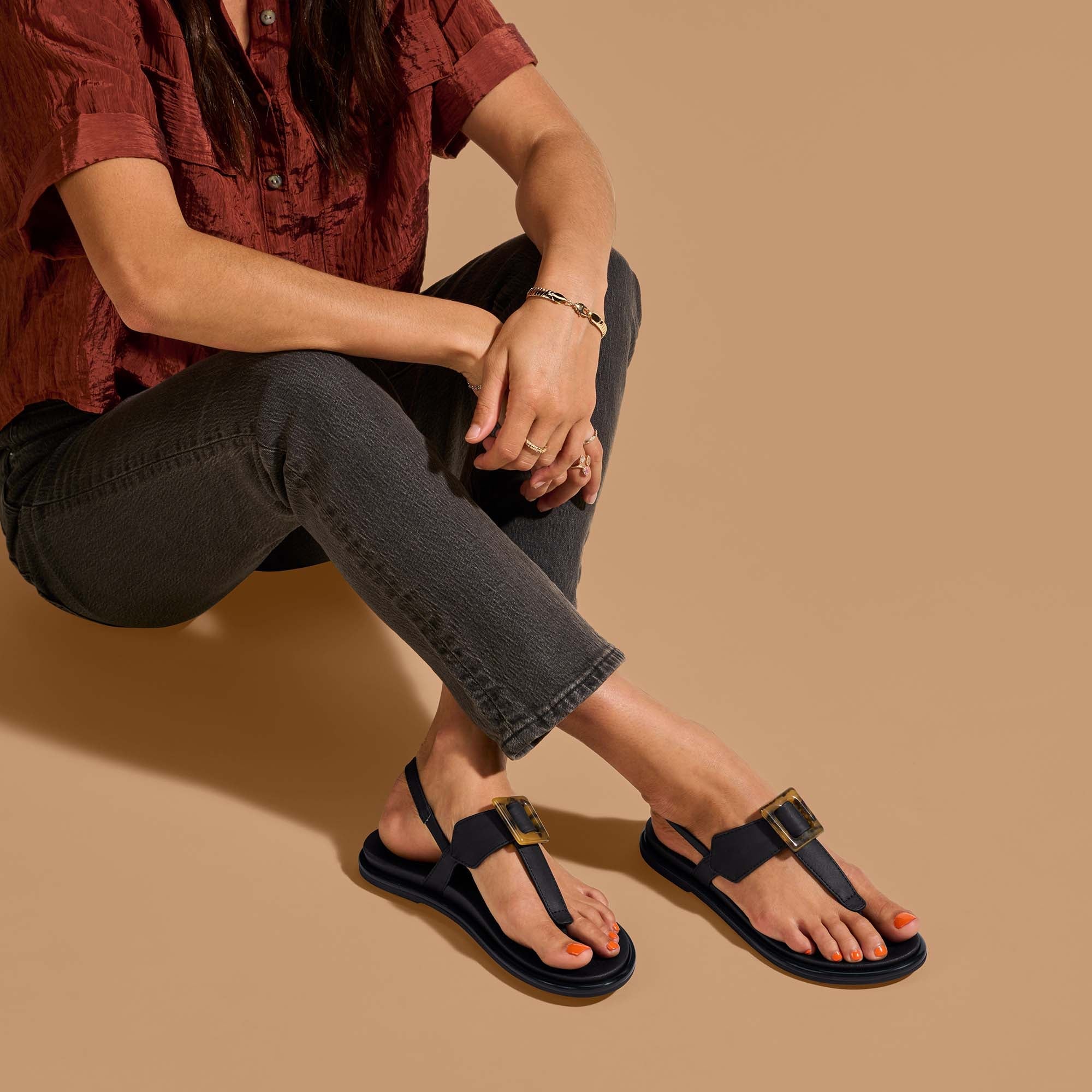 Black t bar sandals uk hotsell
