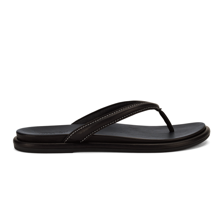 Tiare Women s Leather Beach Sandals Black OluKai OluKai UK