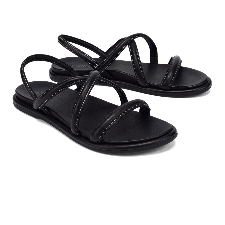 Olukai womens black sandals discount